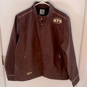 PRCA 2018 National Finals Rodeo purple embroidered western jacket Size XL